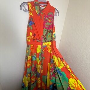 Colorful Vibrant Floral Maxi Dress